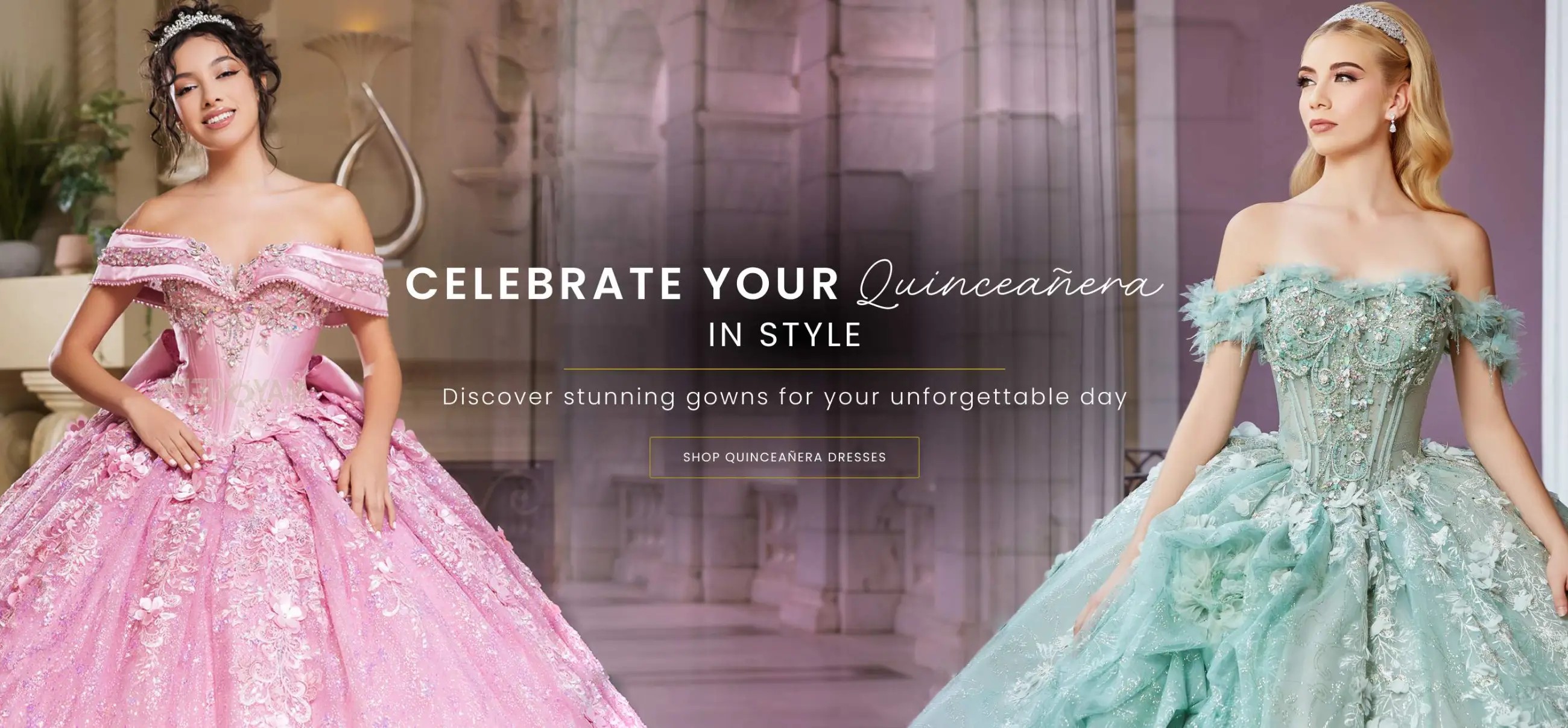 Quinceanera Desktop Banner